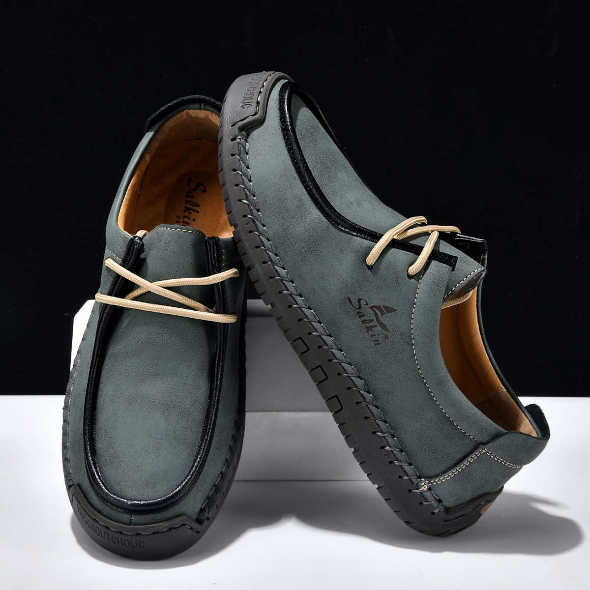 Hand-stitched soft-soled loafers