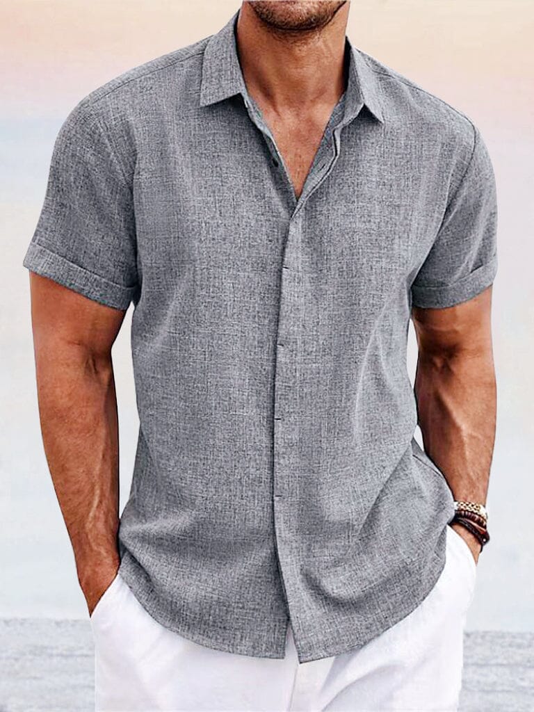 Men's Business Casual Cotton Linen Shirt