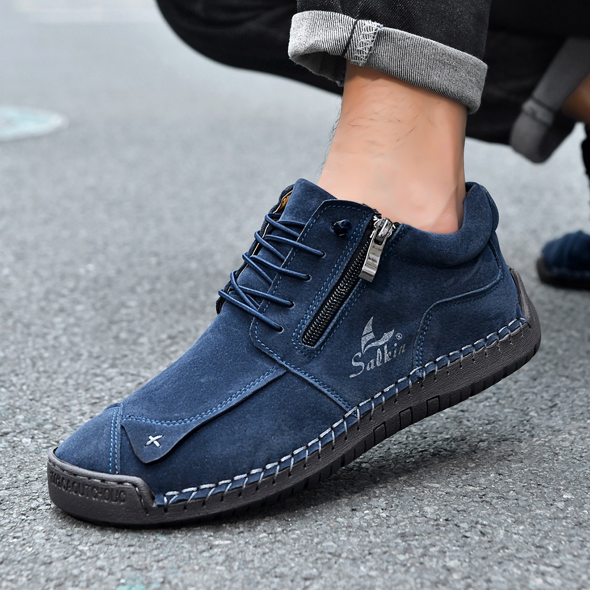 Women's Orthopedic Casual Leather Boots - Wide Toe, Arch Support, Waterproof, Pressure Relief for Everyday & Travel