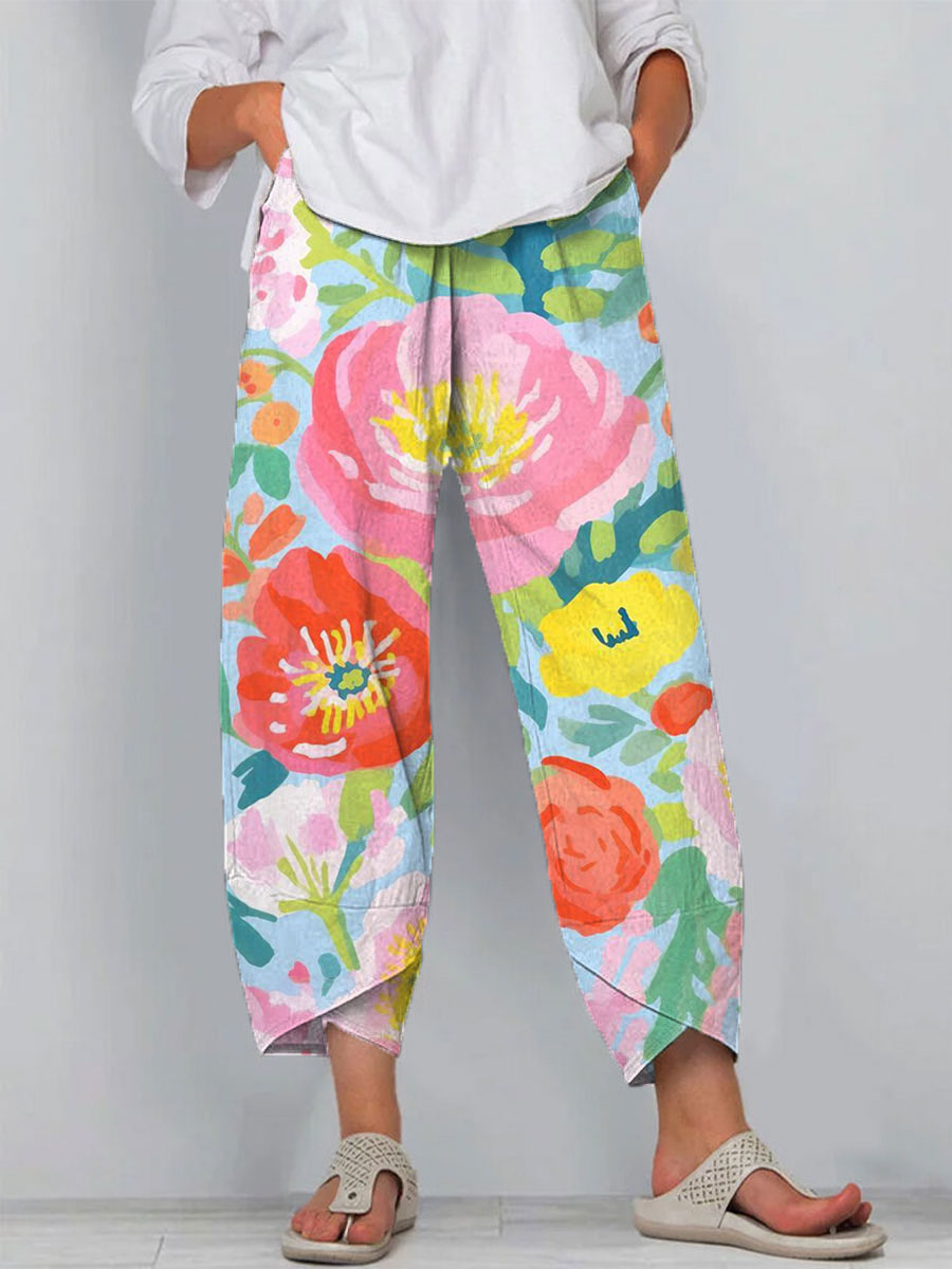 Women's Watercolor Flowers Art Print Dress