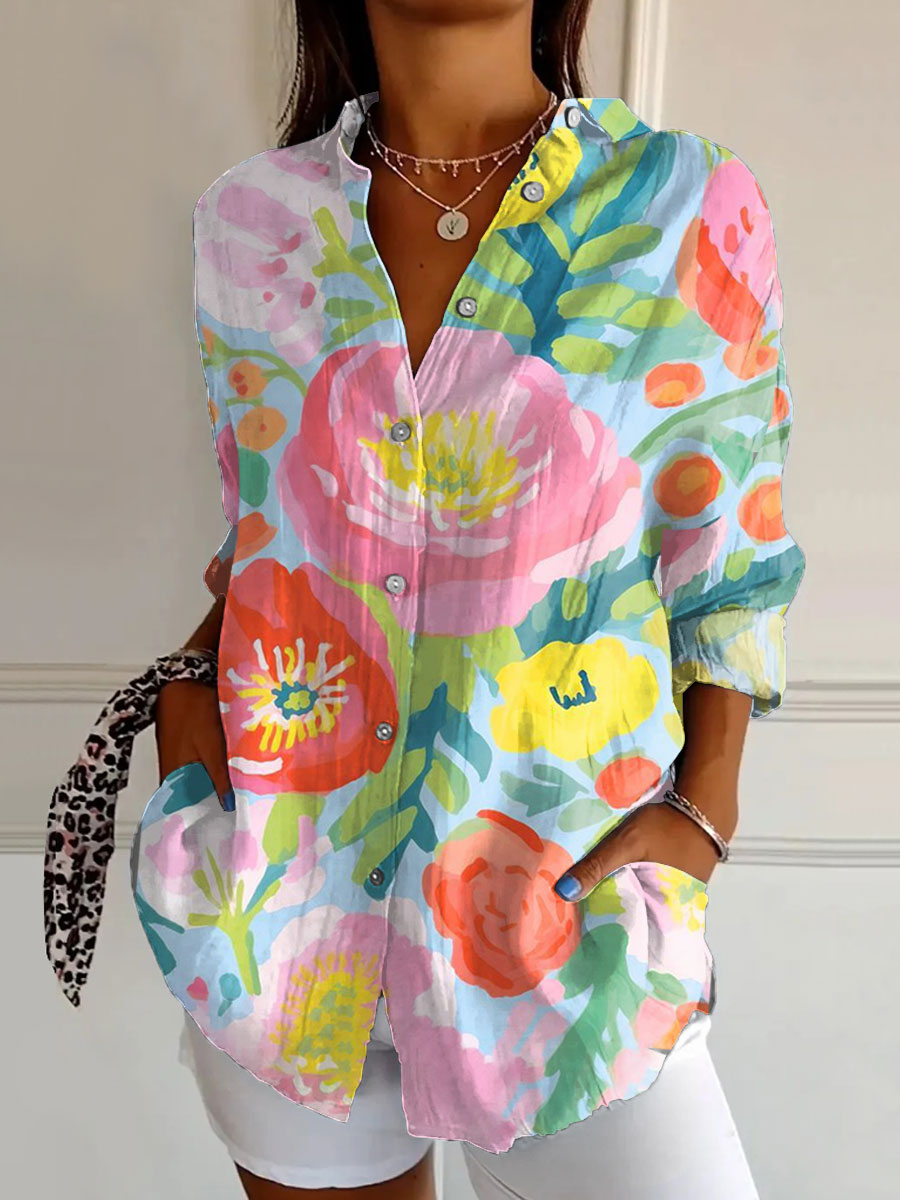 Women's Watercolor Flowers Art Print Dress