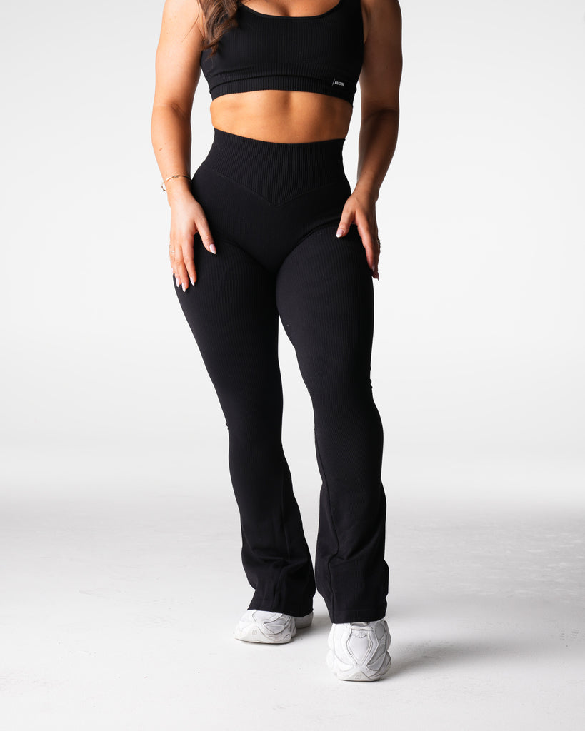 Oxford Harmony Ribbed Seamless Flare Leggings