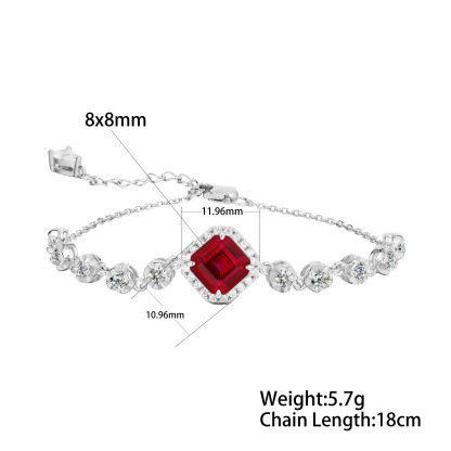 The Ruby Solitaire Bracelet