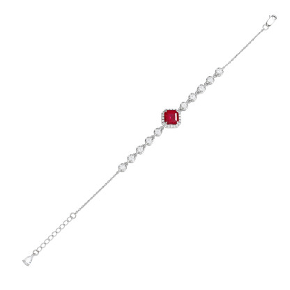 The Ruby Solitaire Bracelet