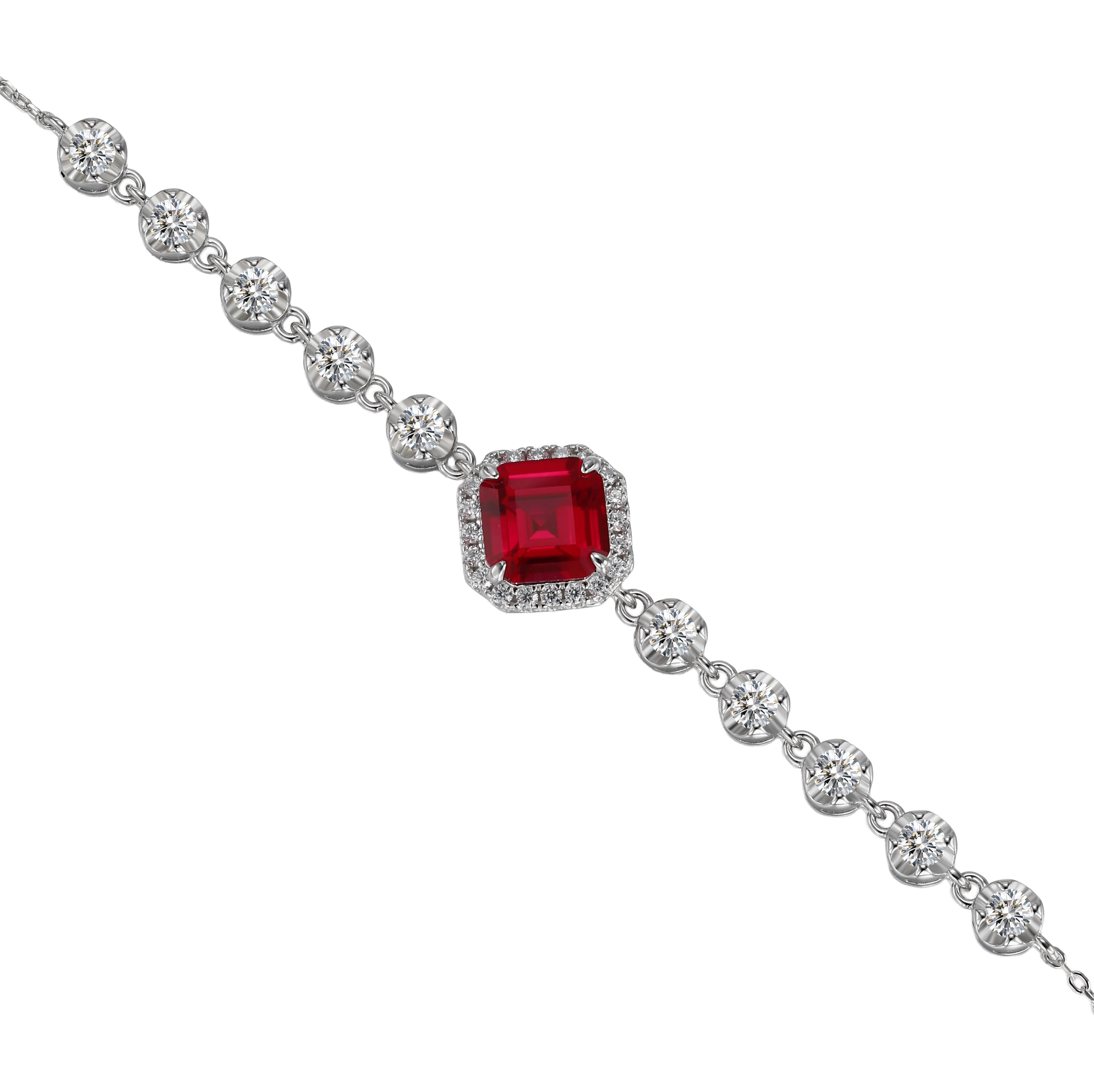 The Ruby Solitaire Bracelet