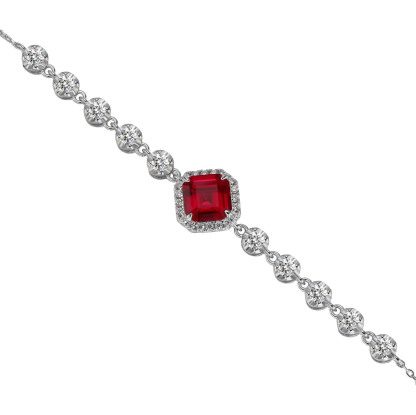 The Ruby Solitaire Bracelet