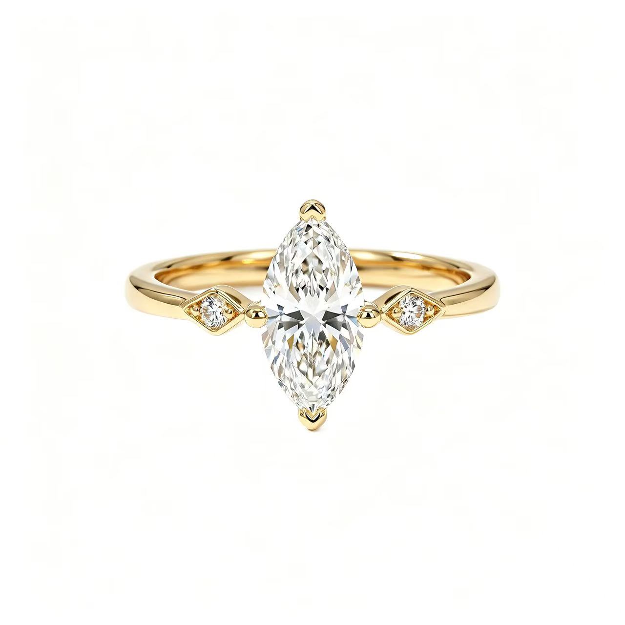 The Gilded Marquise Ring