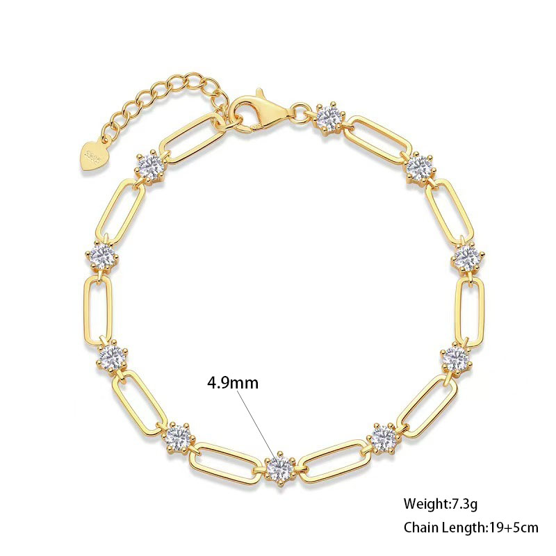 The Starlight Link Bracelet — Moissanite · Gold | XAX Jewelry