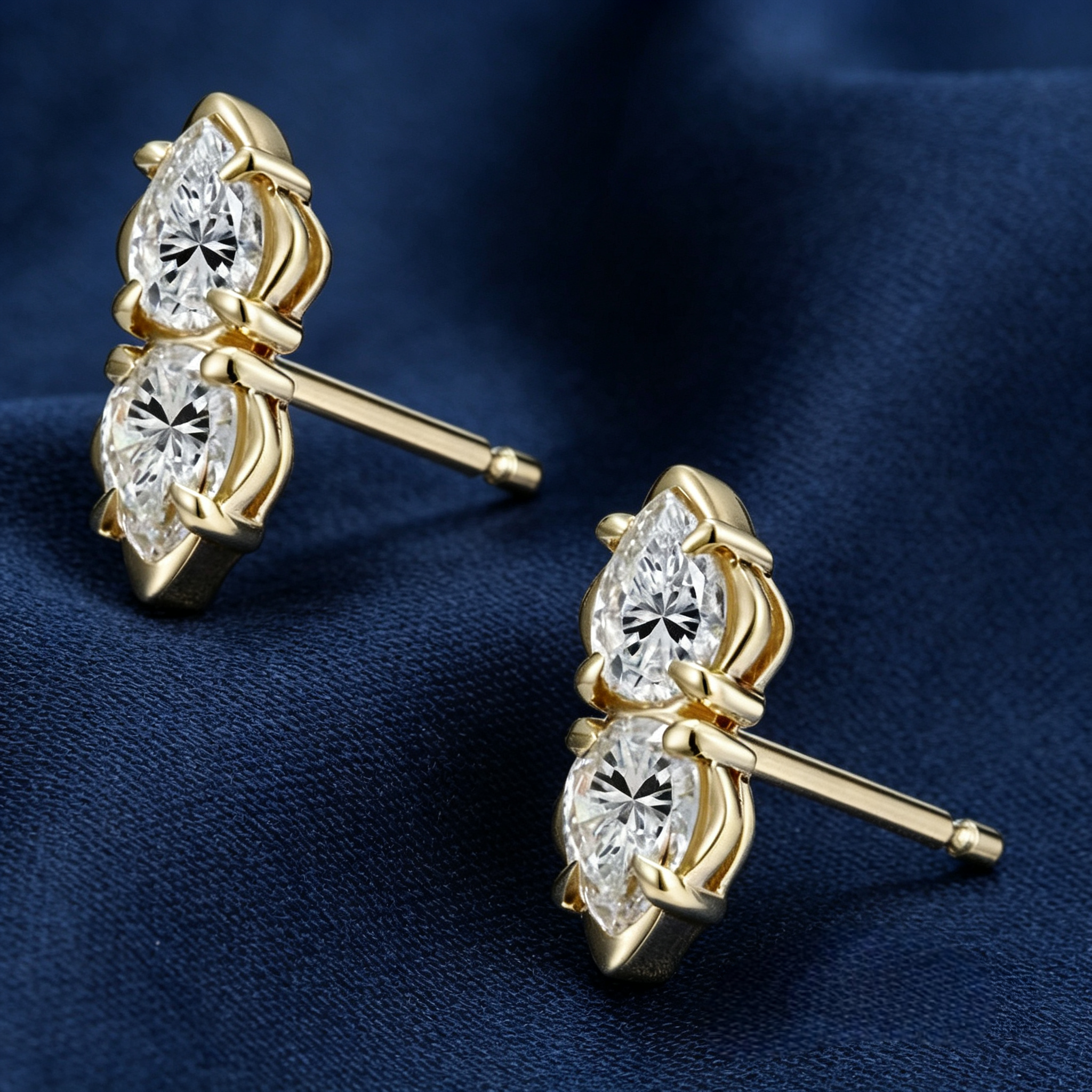 The Twin Pear Studs