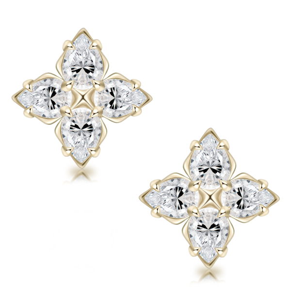 The Floral Cross Studs