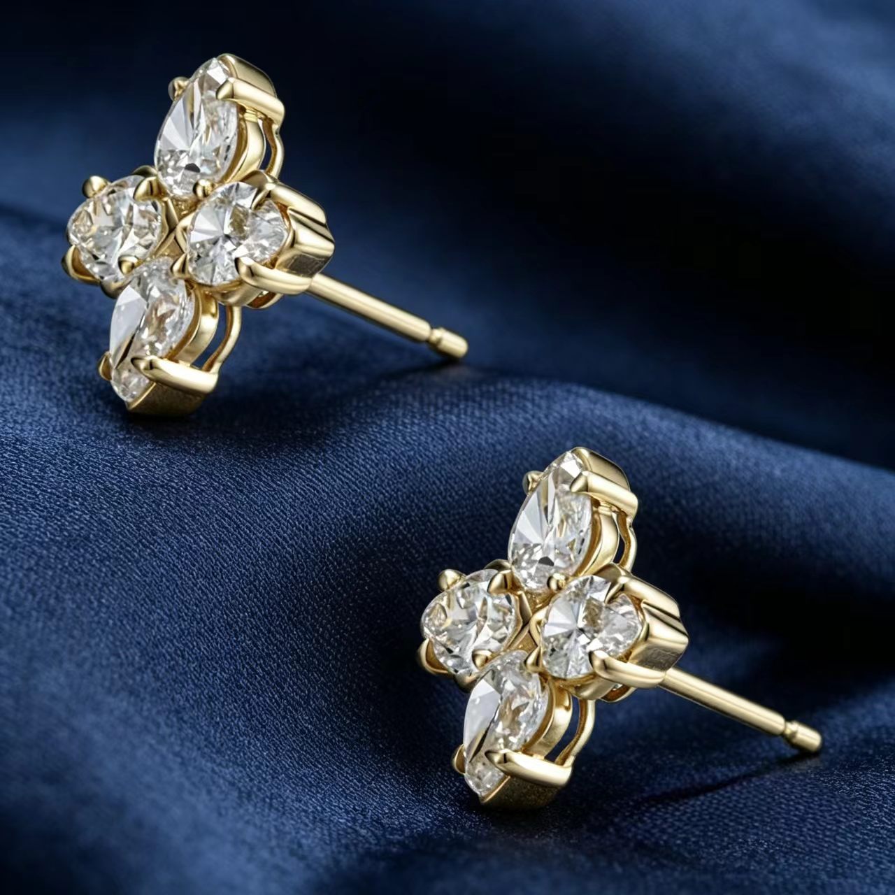 The Floral Cross Studs