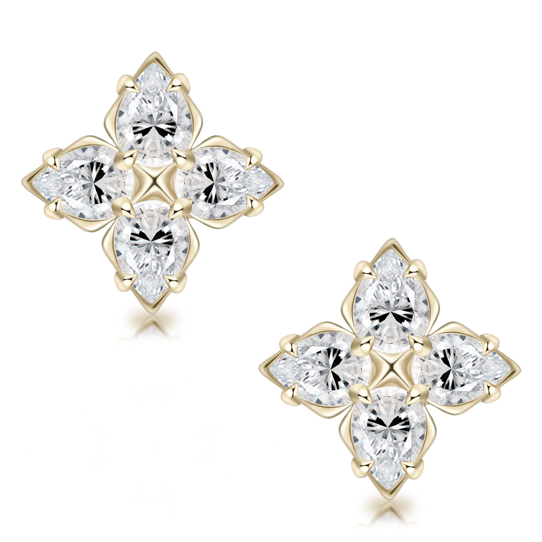 The Floral Cross Studs