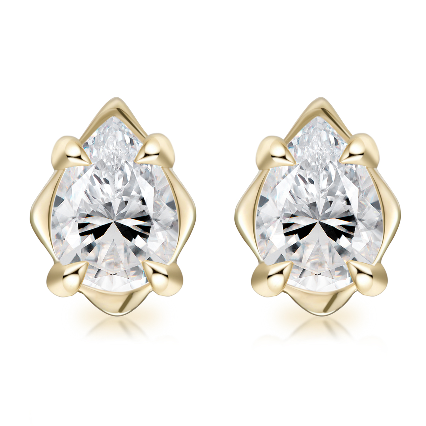 The Lotus Pear Studs