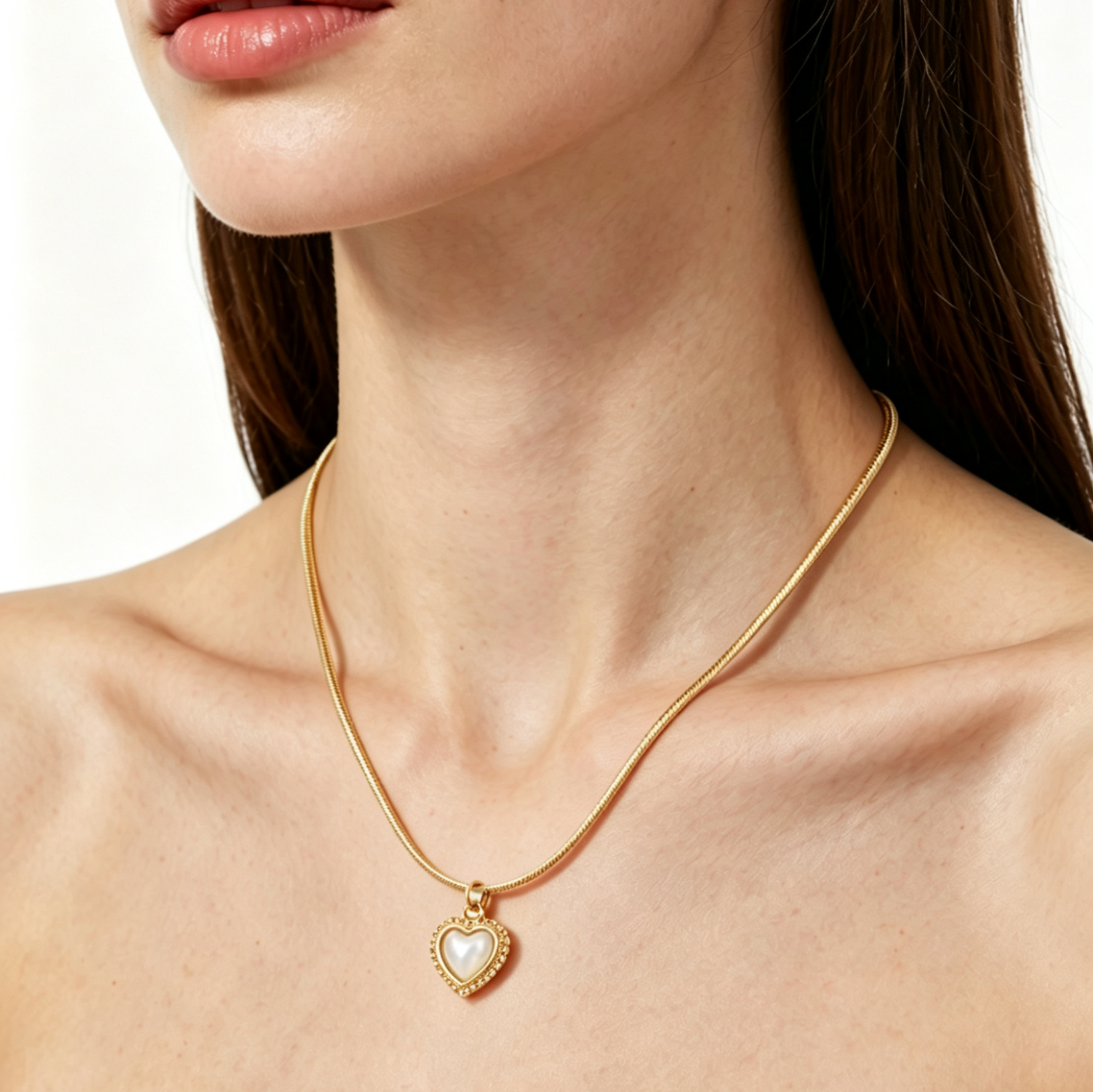 The Nacre Heart Necklace — Mother-of-Pearl | XAX Jewelry
