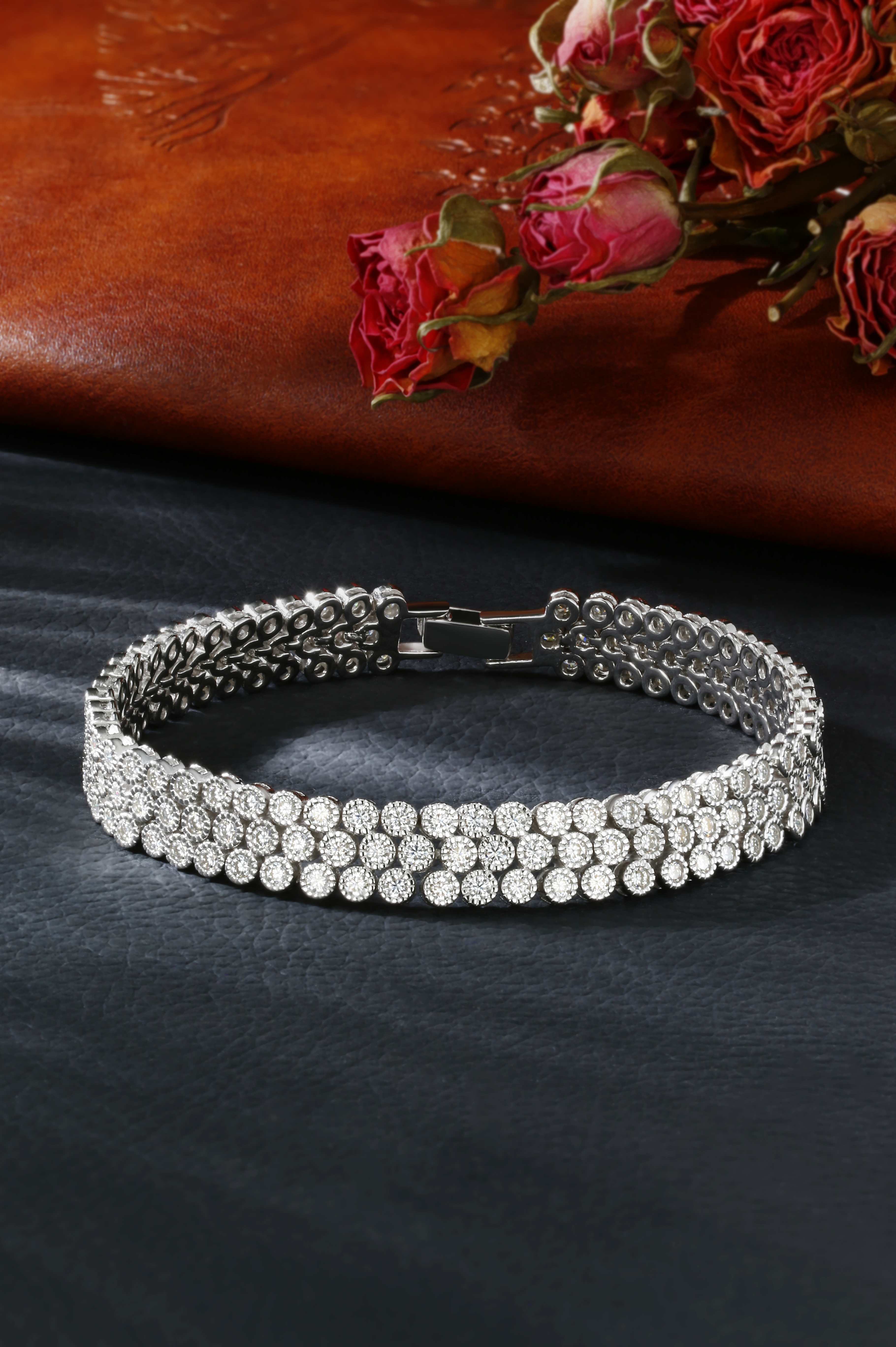 S925 Silver Moissanite Cuban Chain