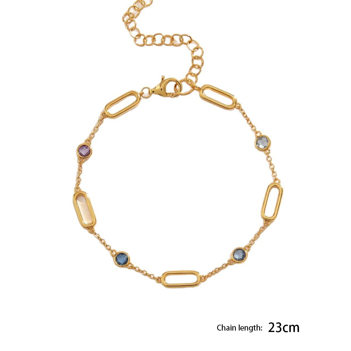 The Paperclip Spectrum Bracelet — Spinel · S925 | XAX Jewelry