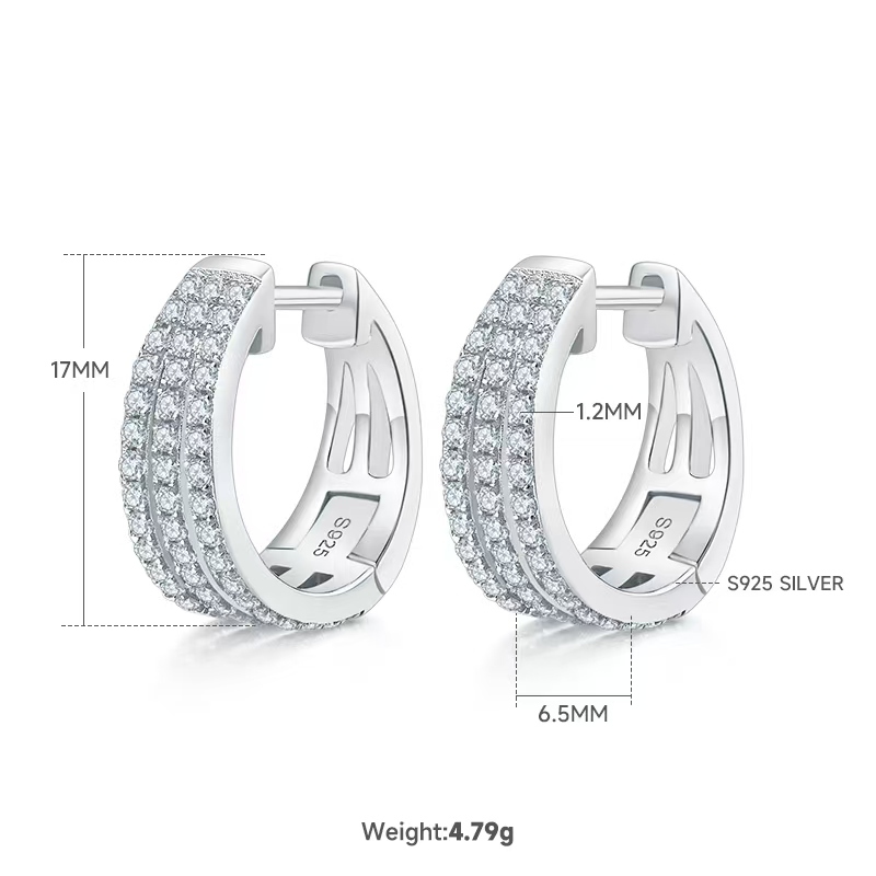 The Triple-Row Pavé Hoops