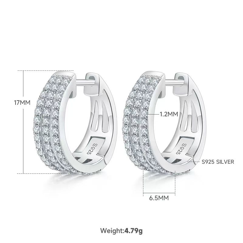 The Triple-Row Pavé Hoops