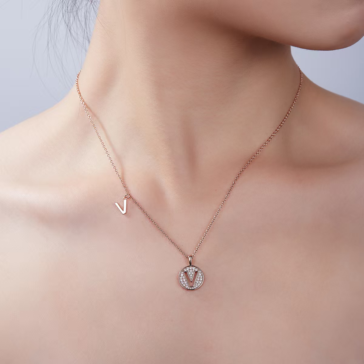 The Initial V Necklace