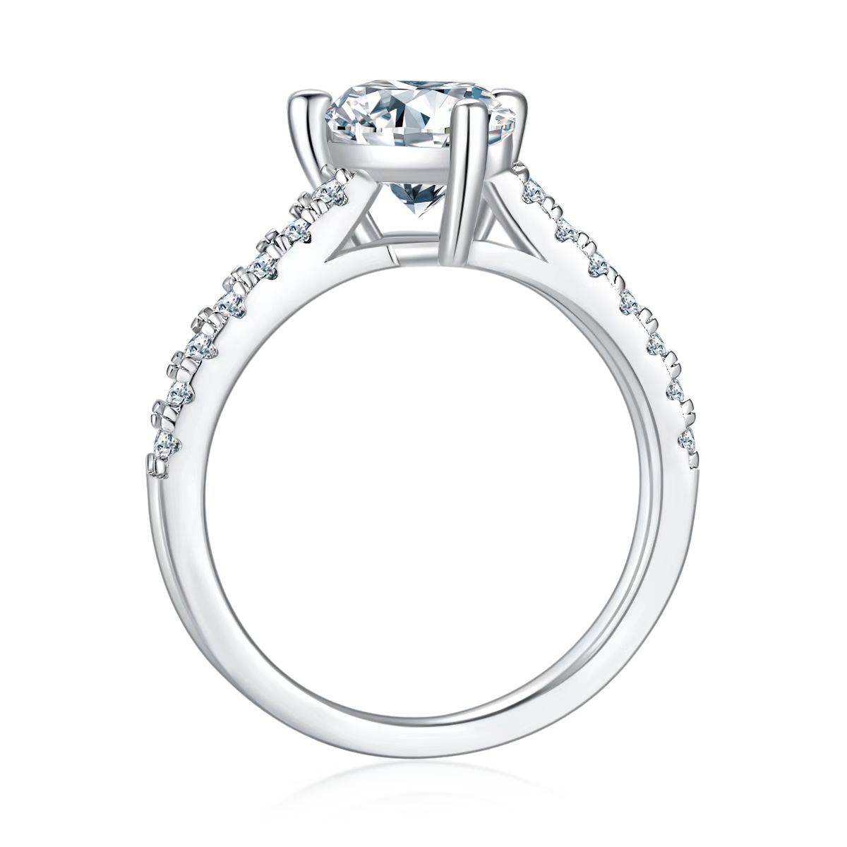 The Pear Solitaire Ring