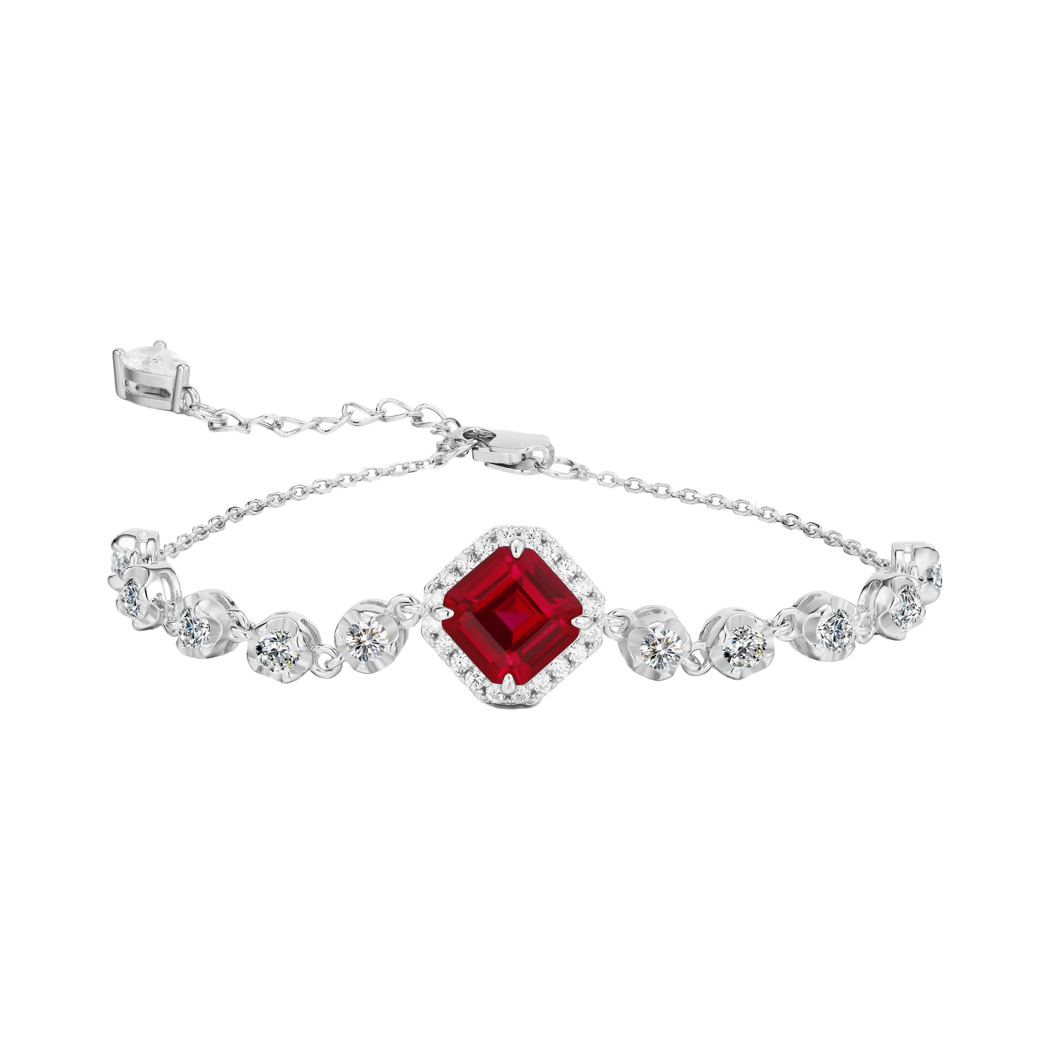The Ruby Solitaire Bracelet