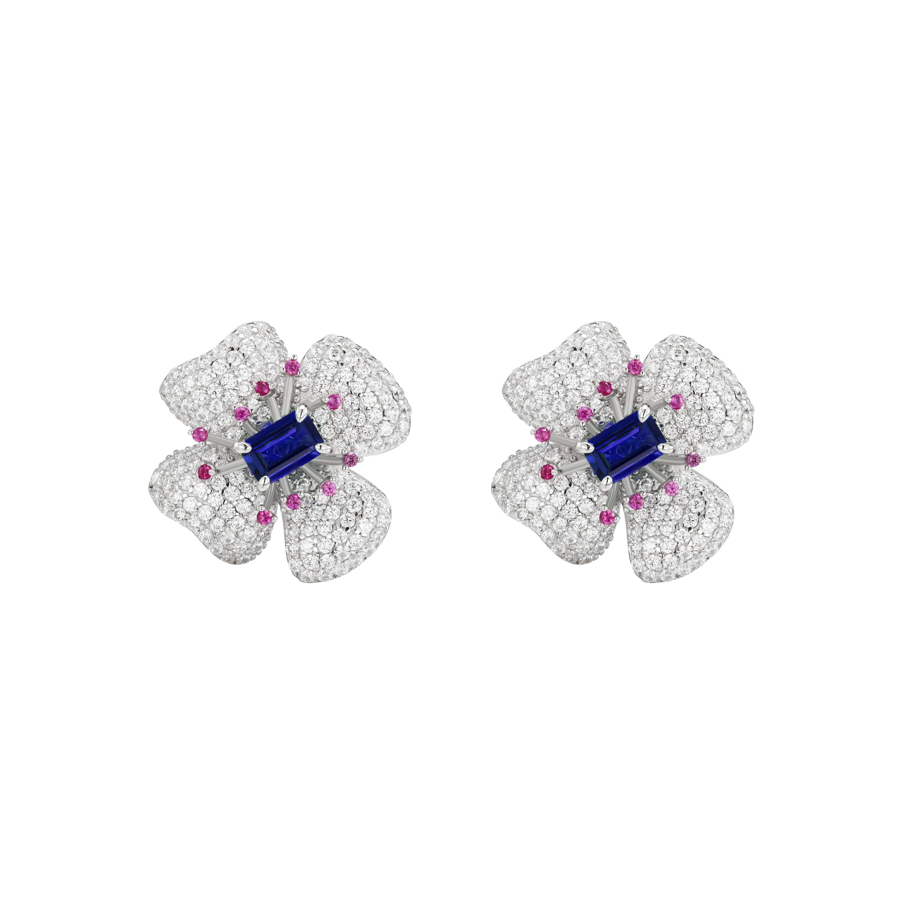 The Sapphire Orchid Studs Earring