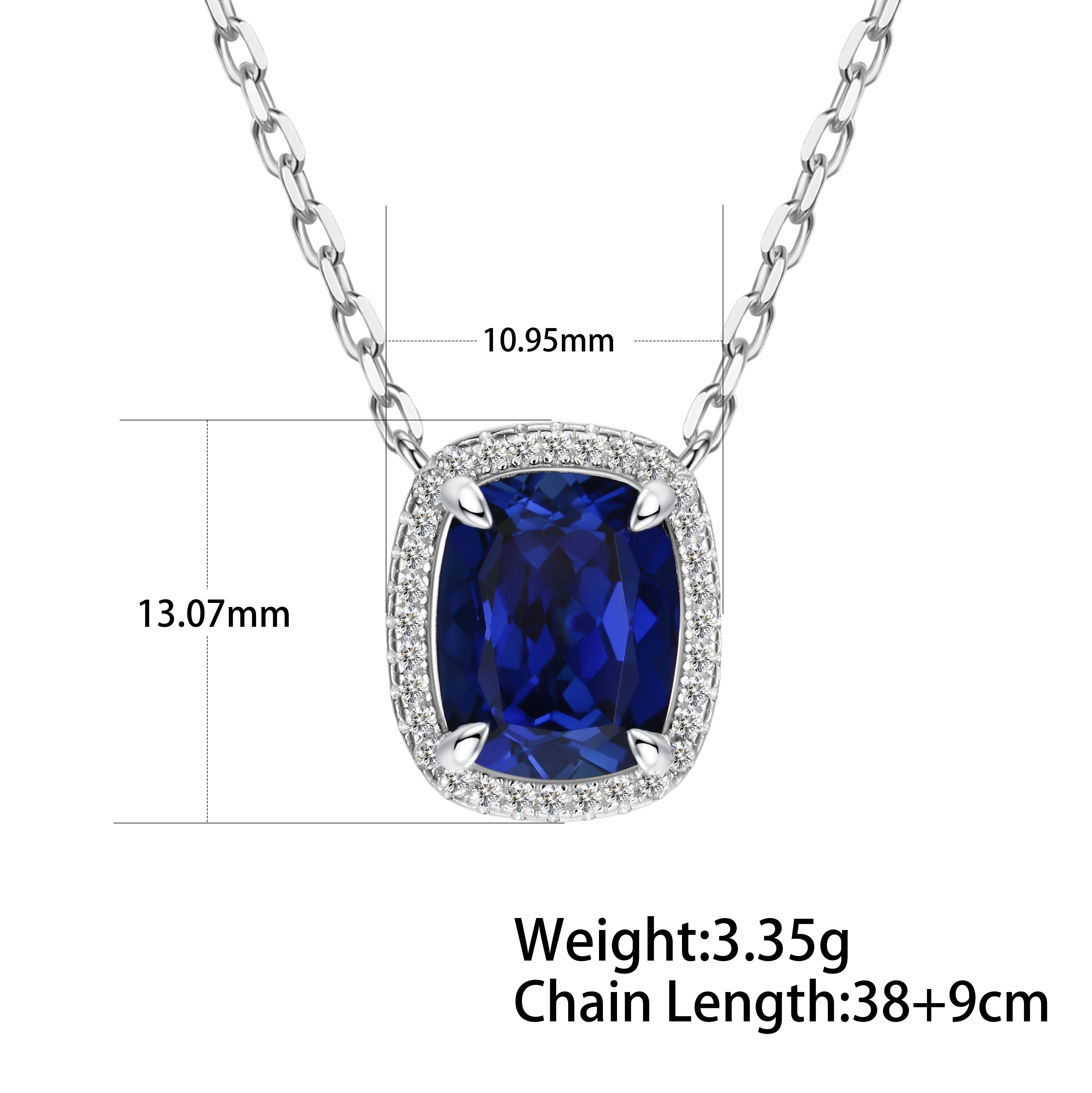 The Sapphire Halo Necklace