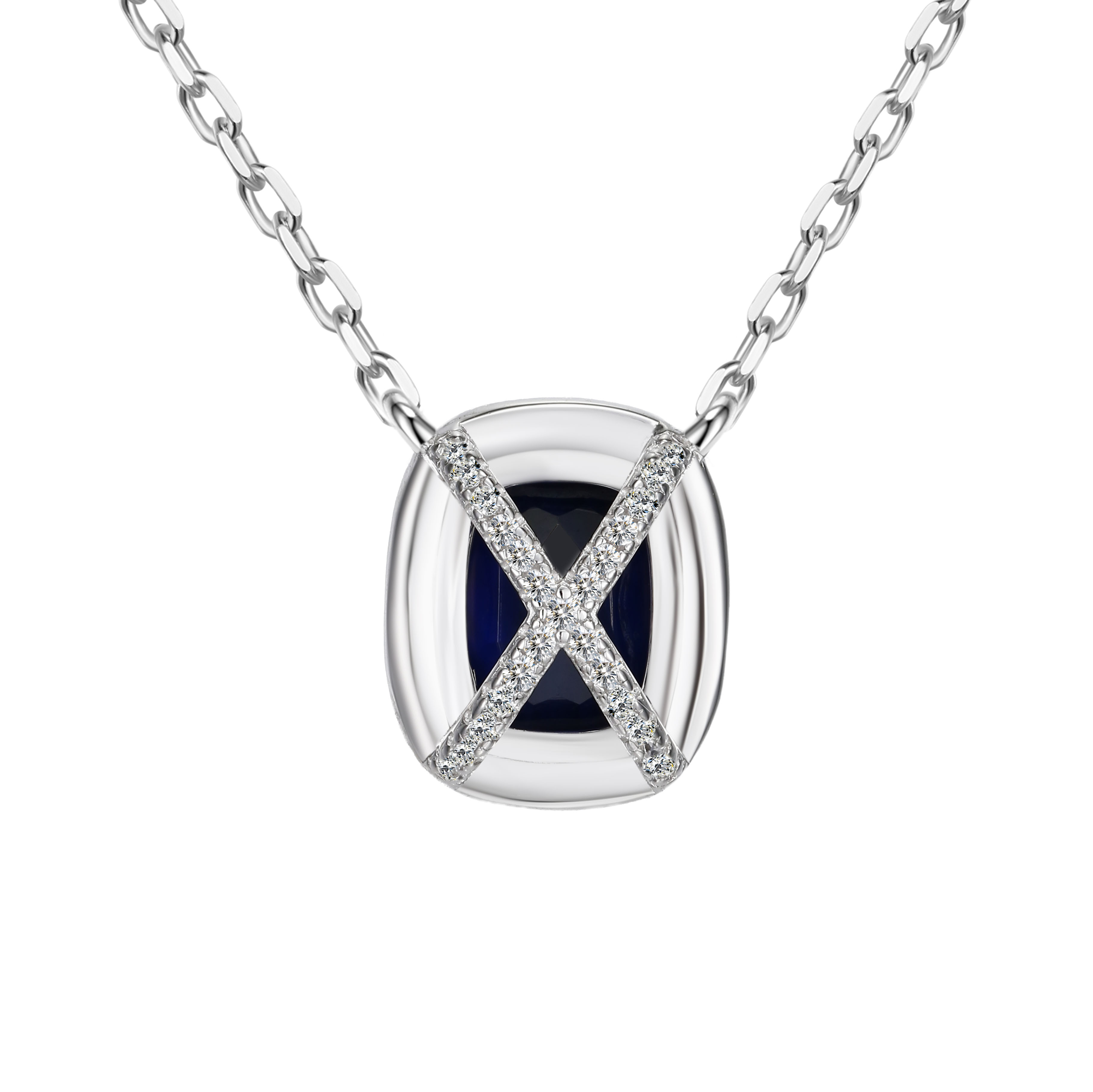 The Sapphire Halo Necklace