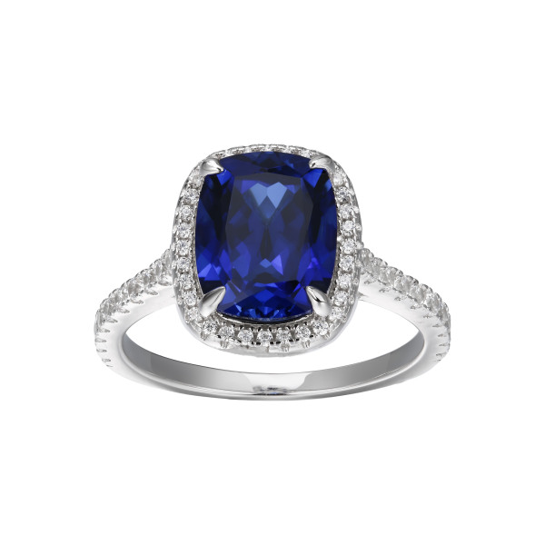  The Sapphire Halo Ring