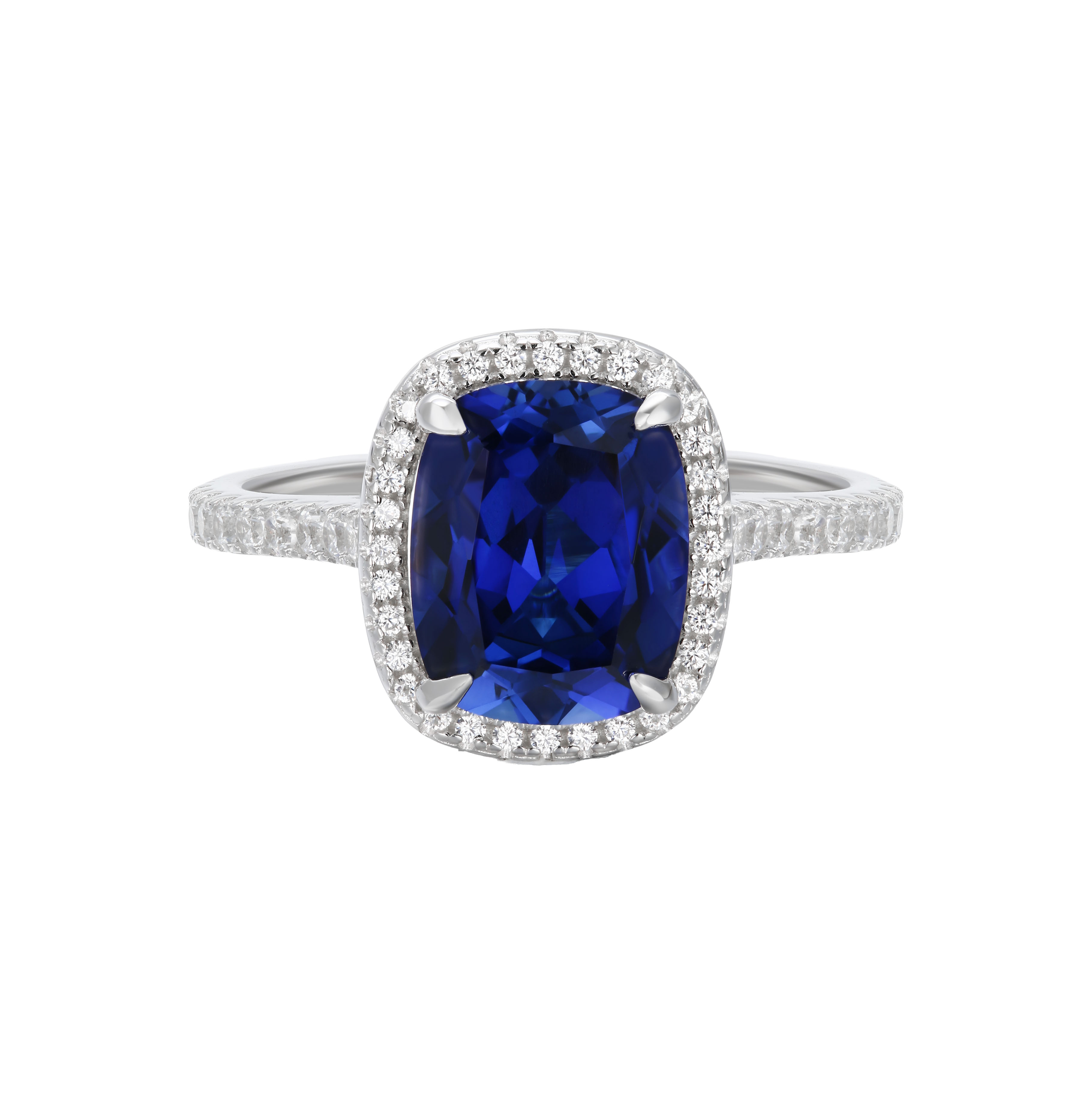  The Sapphire Halo Ring