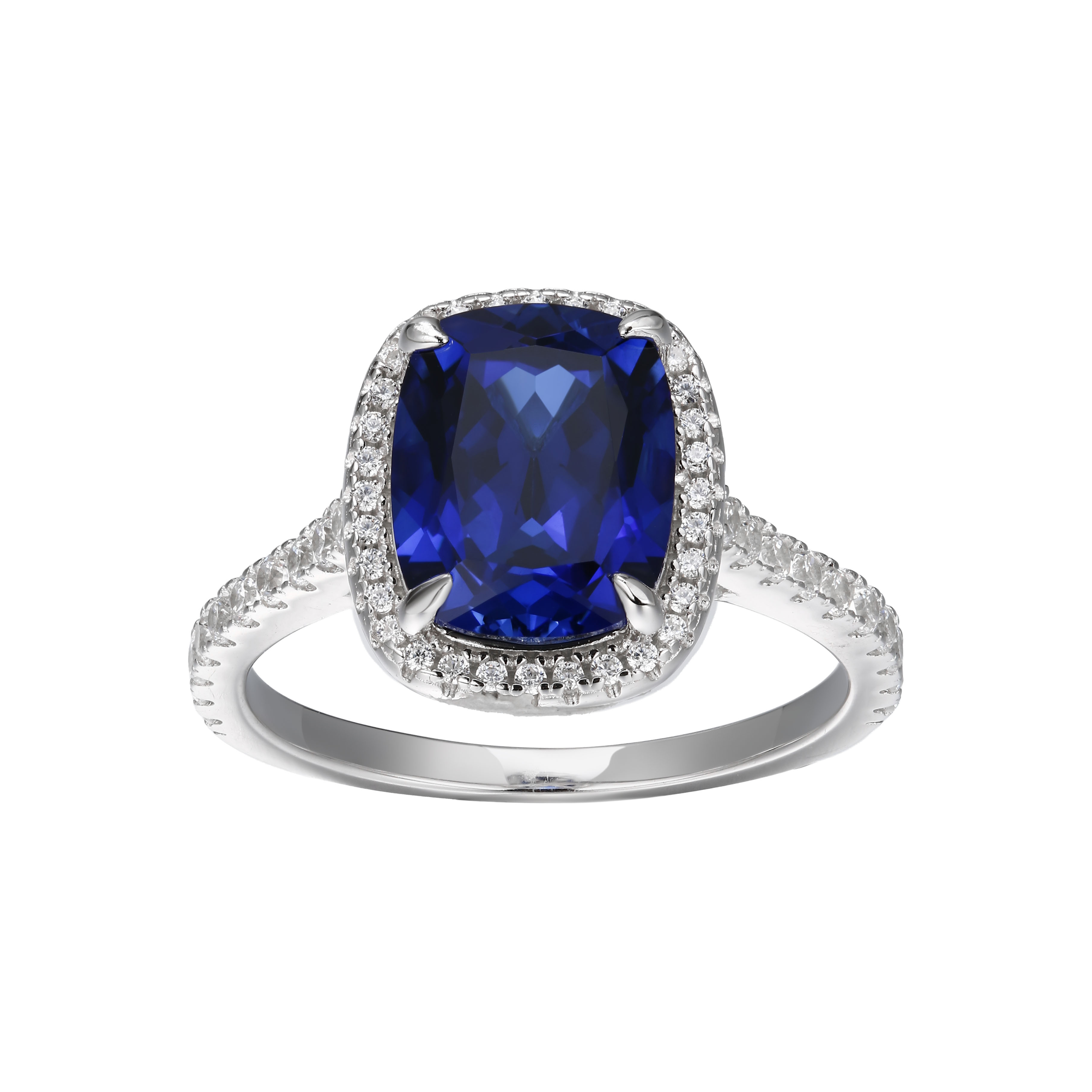  The Sapphire Halo Ring