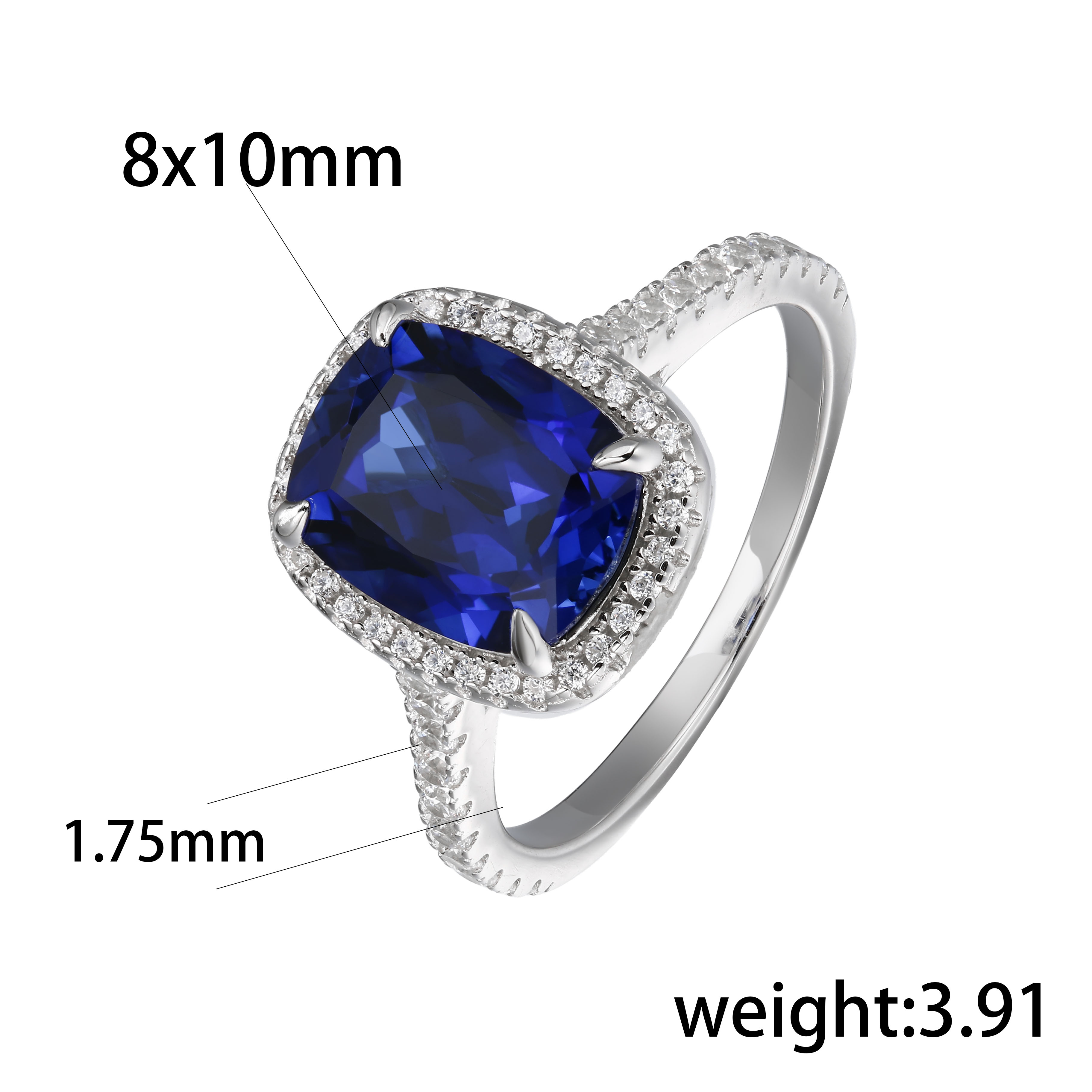  The Sapphire Halo Ring