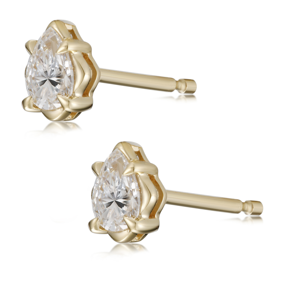 The Lotus Pear Studs