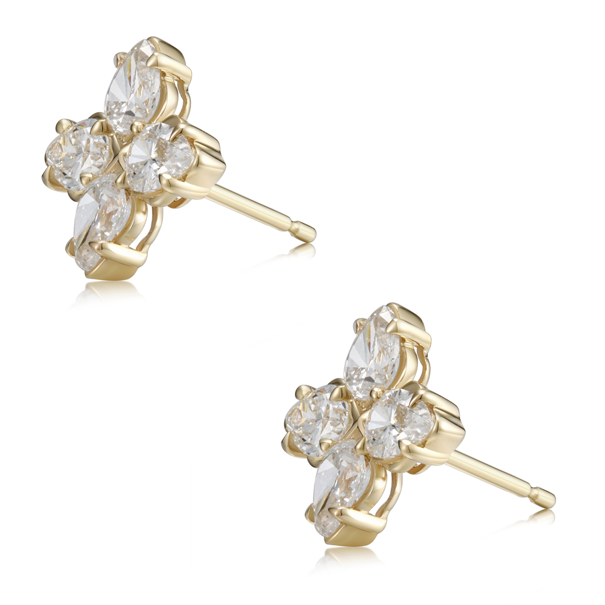 The Floral Cross Studs