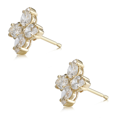 The Floral Cross Studs