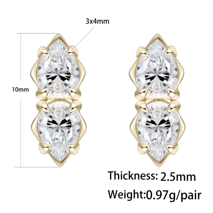 The Twin Pear Studs