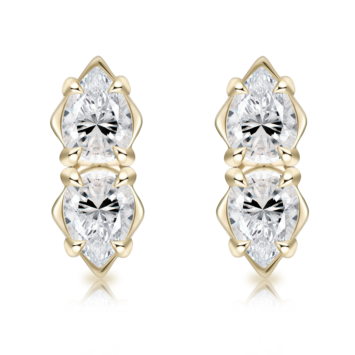 The Twin Pear Studs