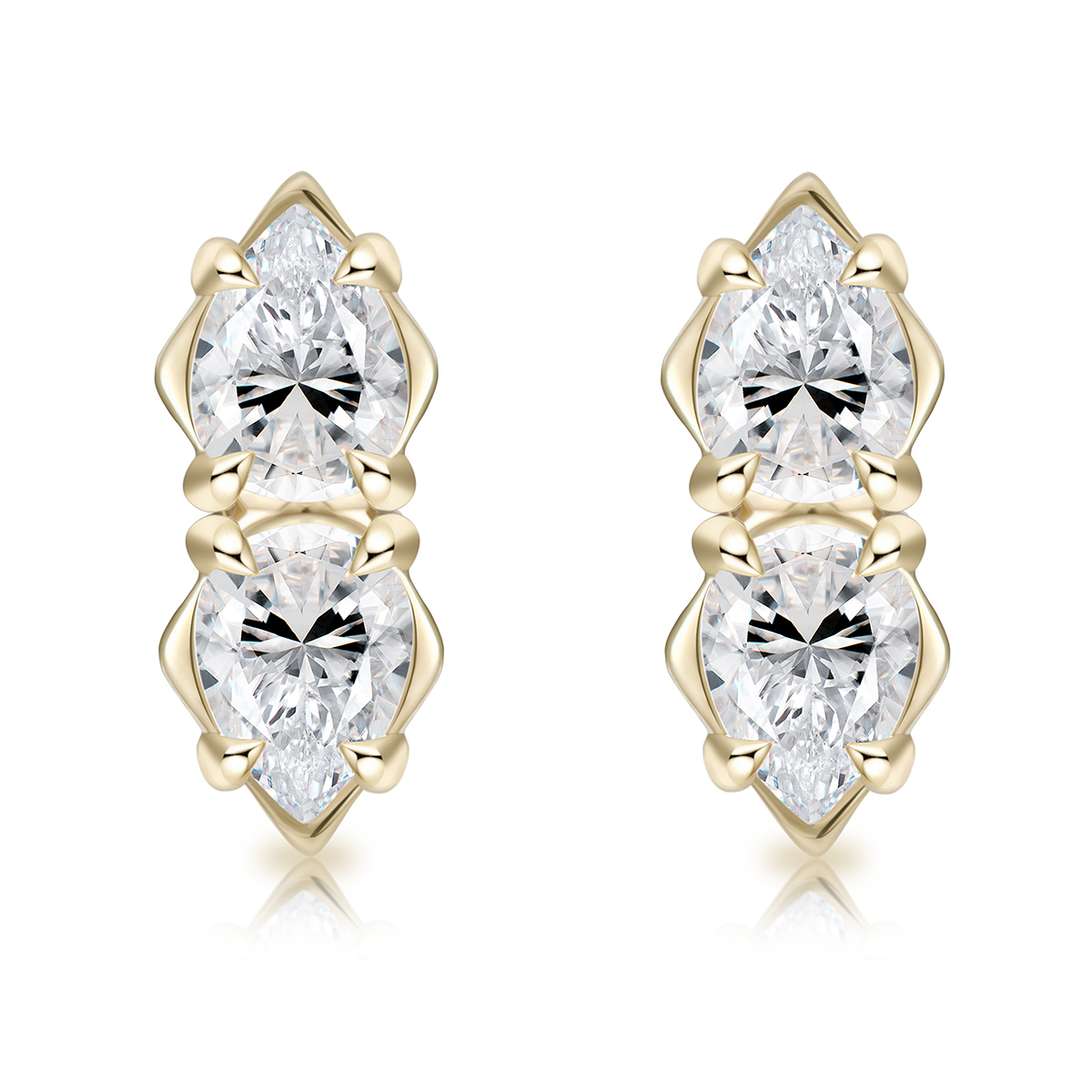 The Twin Pear Studs