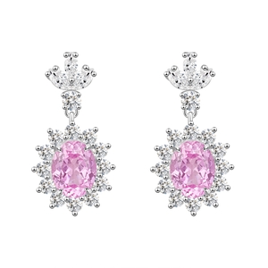 The Pink Sapphire Halo Drops