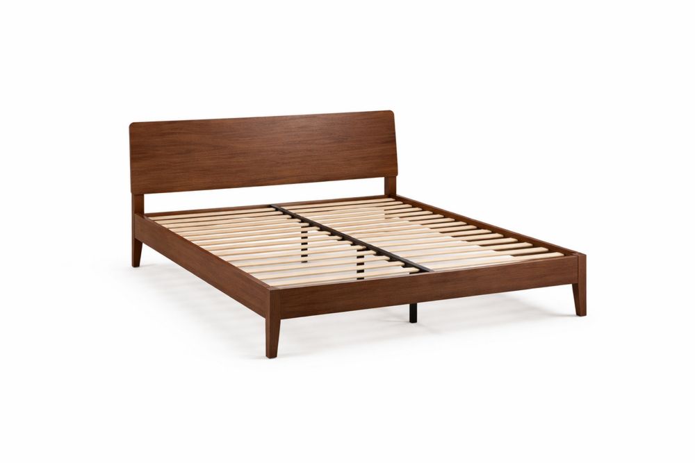 Queen solid wood Bed Frame Solid Wood Slatted Base Brown
