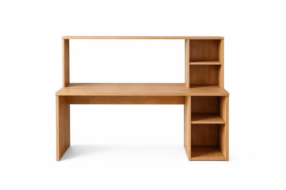 Engineered Wood Office Desk with Shelves Oak 120x40x120 cm