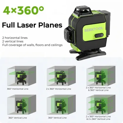 SEEKTOOL LX360 Pro Cross Line Laser Level
