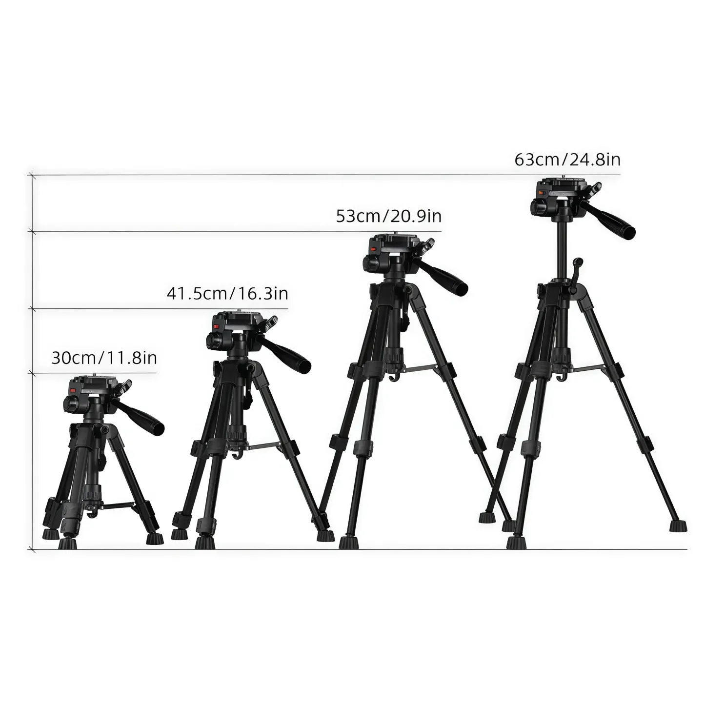 TPD63 Adjustable Steel Tripod (30–63 cm)