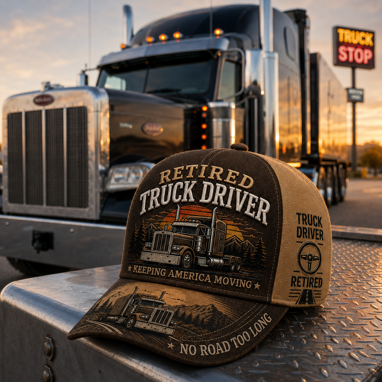 🚛RETIRED TRUCK DRIVER CAP-hypecapco