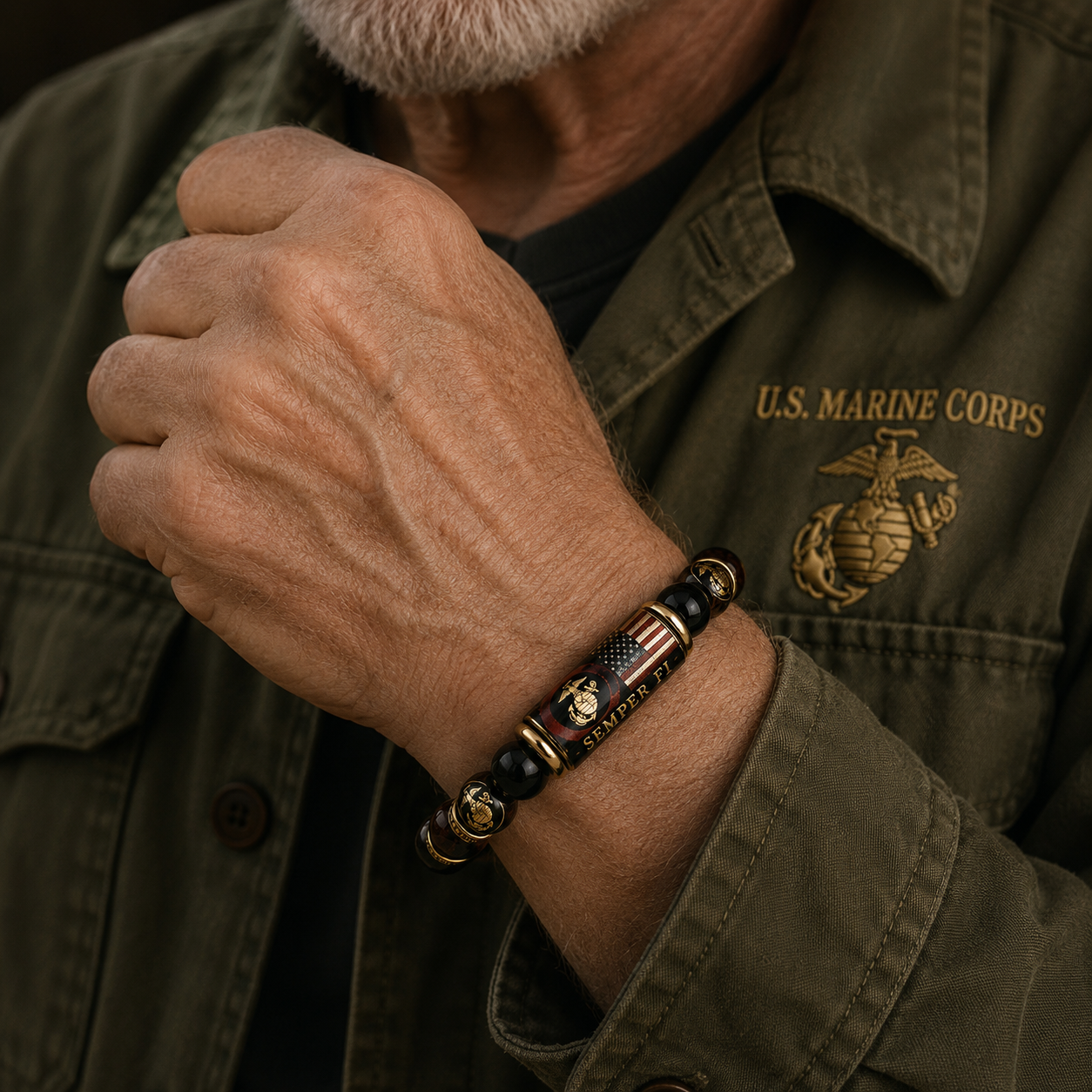🇺🇸 Last Day Promo: 49% OFF 🎖️ - U.S. Marine Corps Semper Fi Tribute Beaded Bracelet-hypecapco