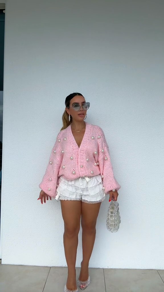 Cute And Demure Pearl Cardigan-Massicos