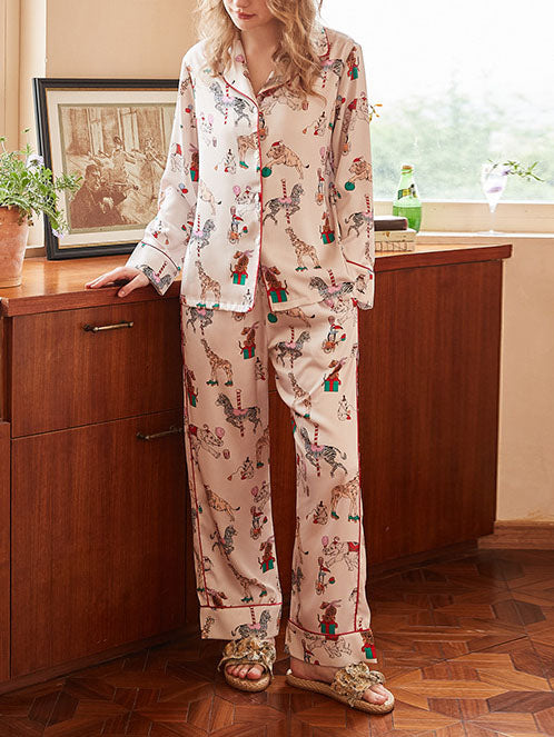 Circus Print Pajama Set-Massicos