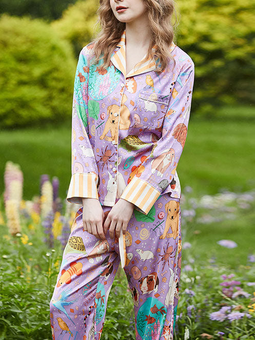 Guinea Pig and Fish Long Pajama Set-Massicos