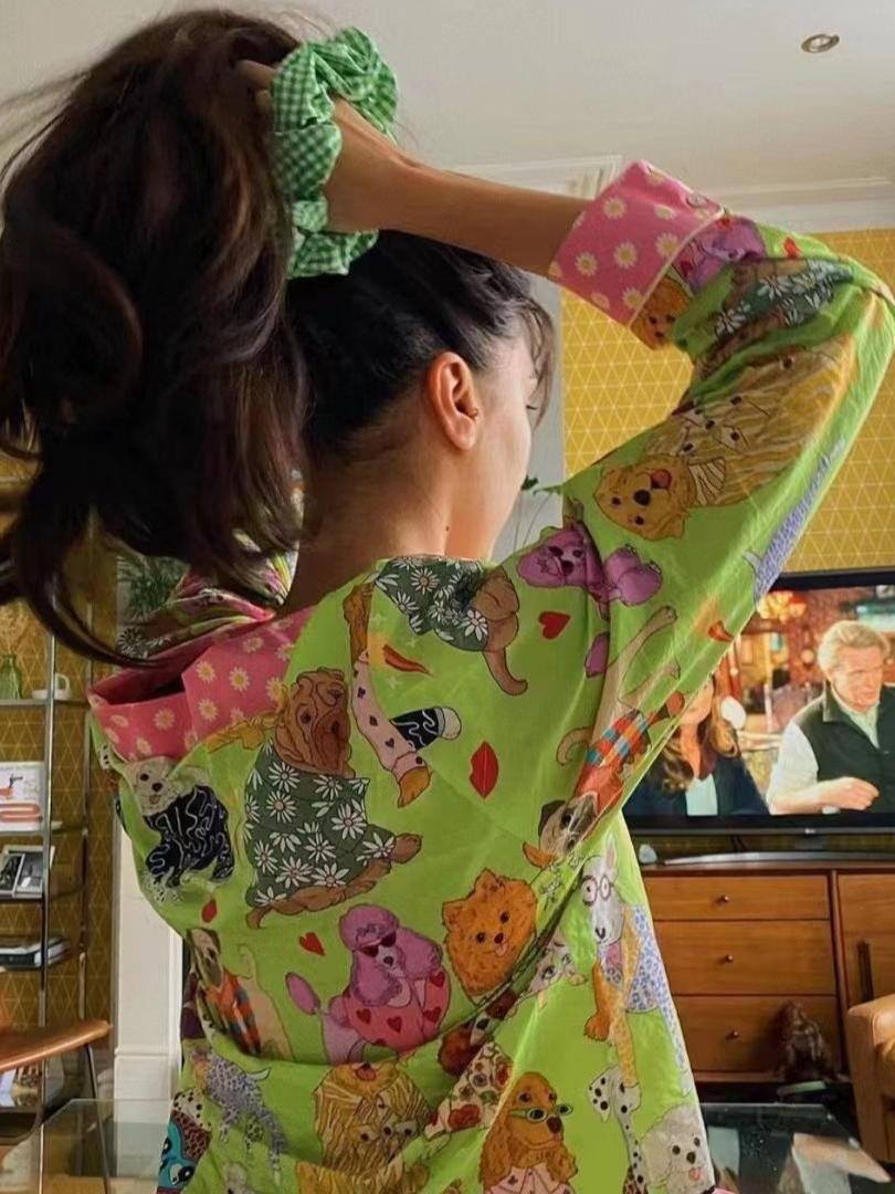 Artistic Illustration Pajama Set-Massicos