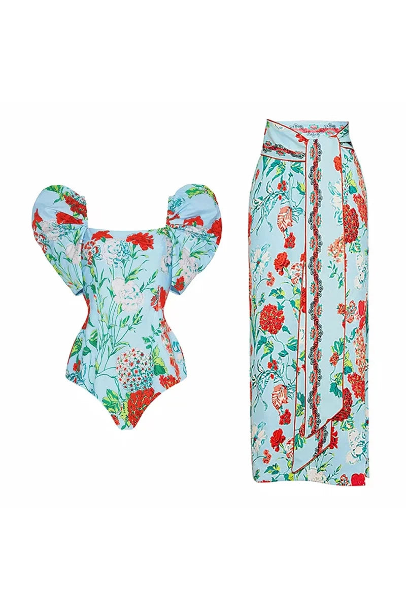 Lace Trim Tie-Up French Style Bikini Set-ROVOLE